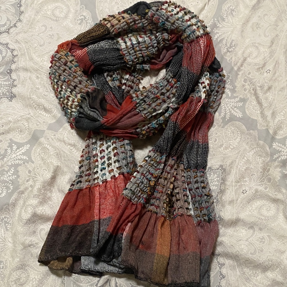 Multicolor Knit Scarf - Picture 2 of 3